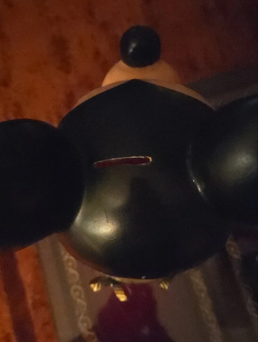Piggy Bank Disney Mickey Mouse Figure with Red Bow and Blue Jacket